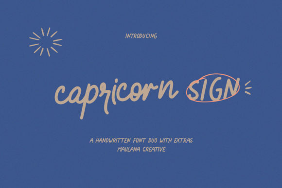 Capricorn Sign Font for Handmade Creations