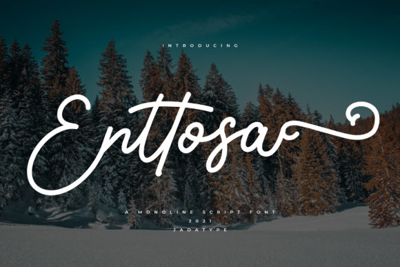 Enttosa: A Script Font for Modern Branding and Design