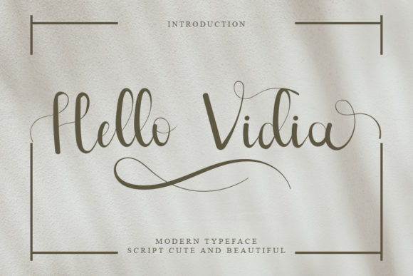 Hello Vidia: A Romantic Script Font for Web Design