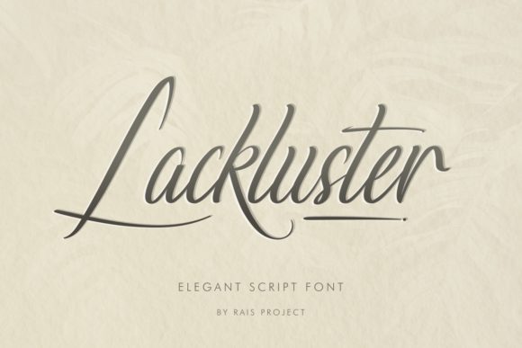 Lackluster Script Font for Editorial Design