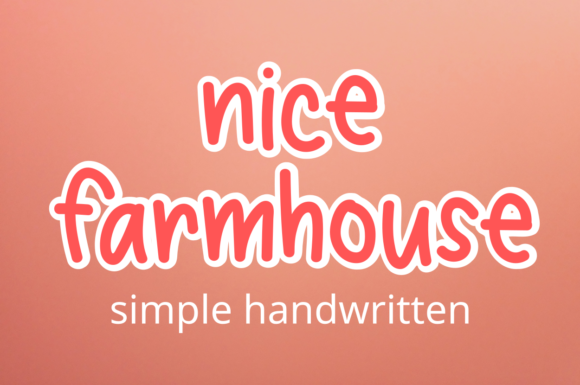 Nice Farmhouse Font for Handmade Creations