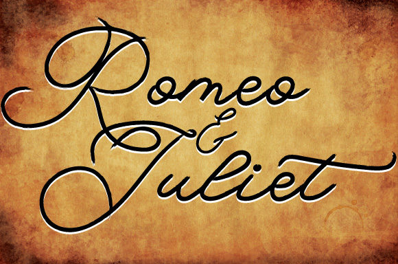 Romeo and Juliet Script Font for Craft Projects